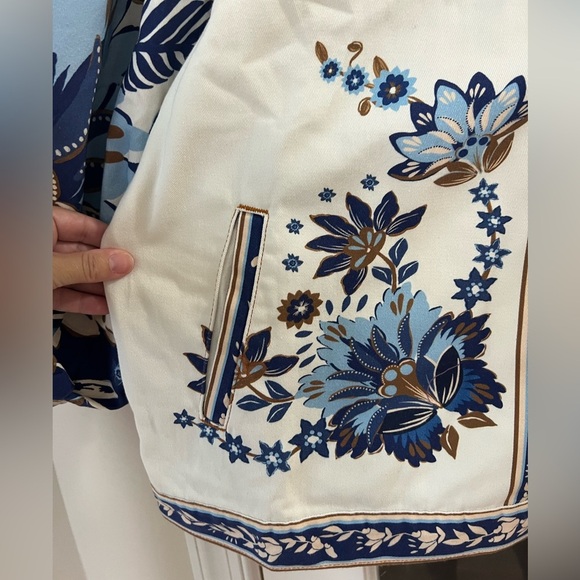 Farm Rio Blue Ana Tapestry Tropical Jacket - Size XL - NWT - Picture 6 of 15